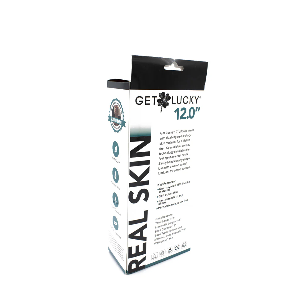 Real Skin 12” Dual Layer Dildo - Light Brown
