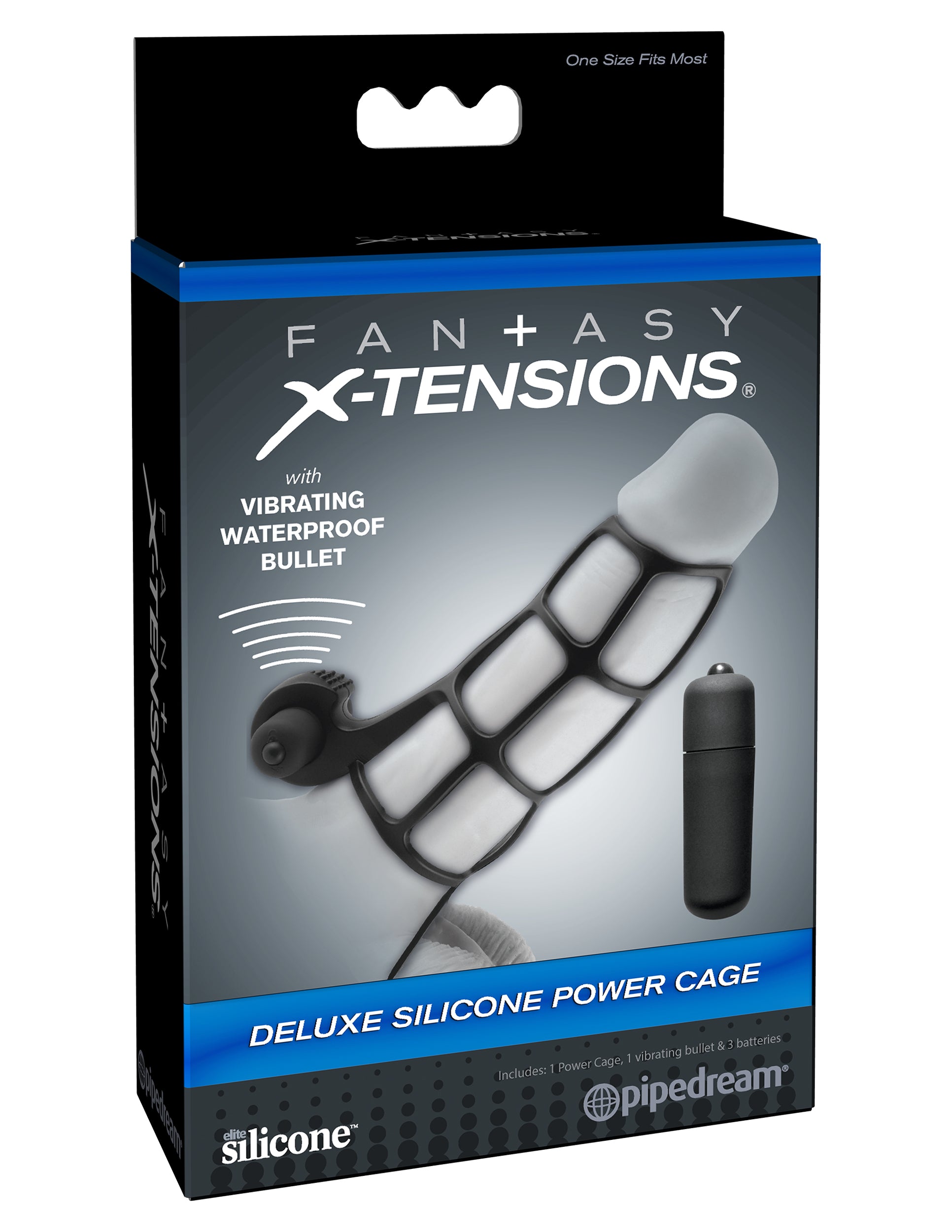 Fantasy X-Tensions Deluxe Silicone Power Cage - Black