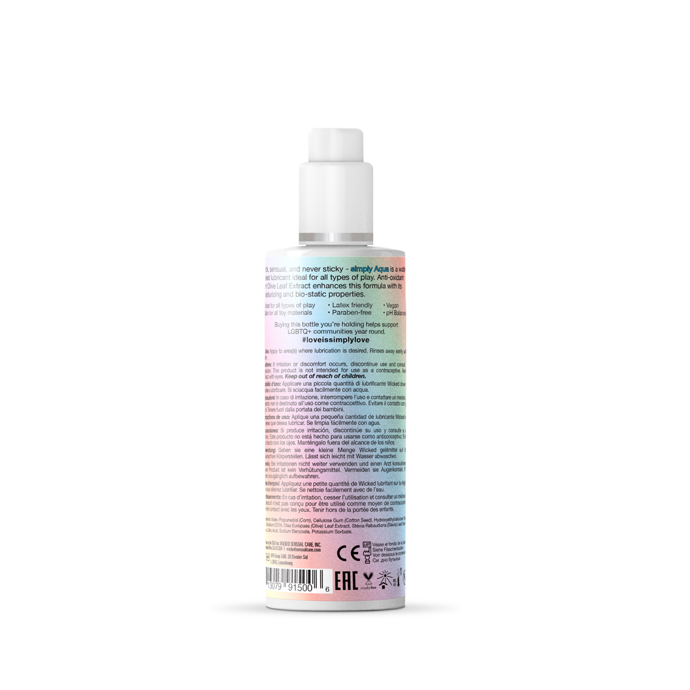 Simply Aqua Water Based Lubricant - 4 Fl. Oz. - Special Edition