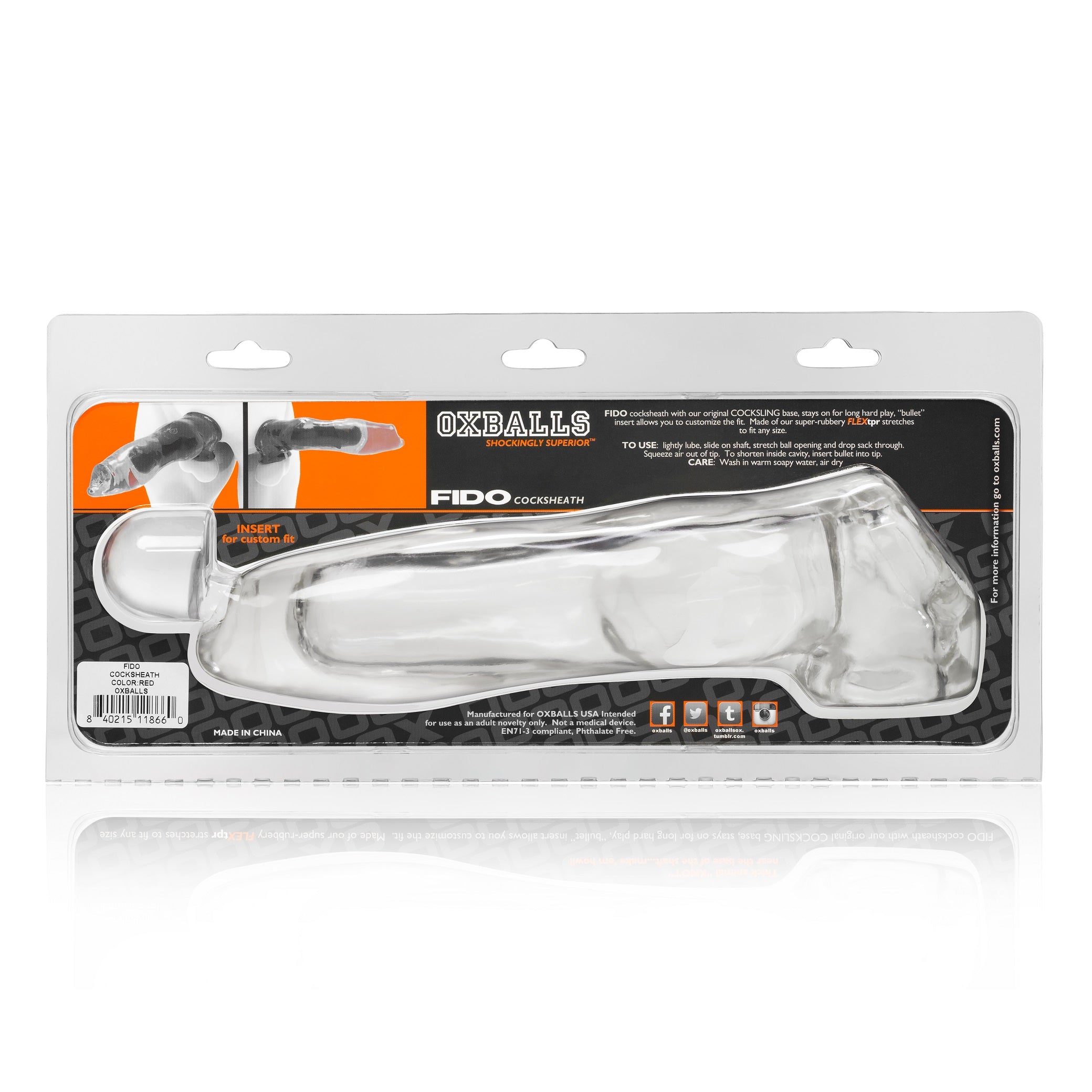 Fido Cocksheath With Adjustable Fit - Clear